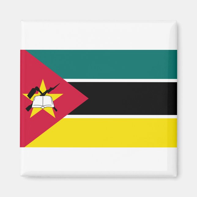 Aimant Drapeau du Mozambique (Devant)