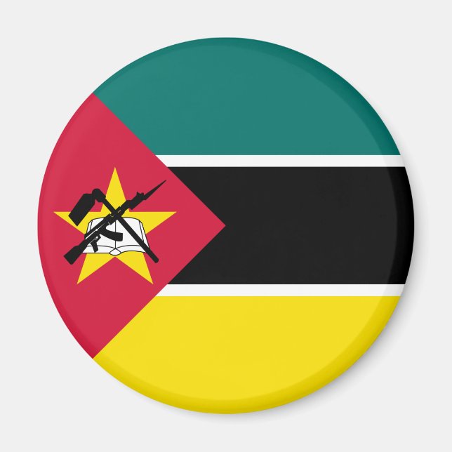 Aimant Drapeau du Mozambique (Devant)