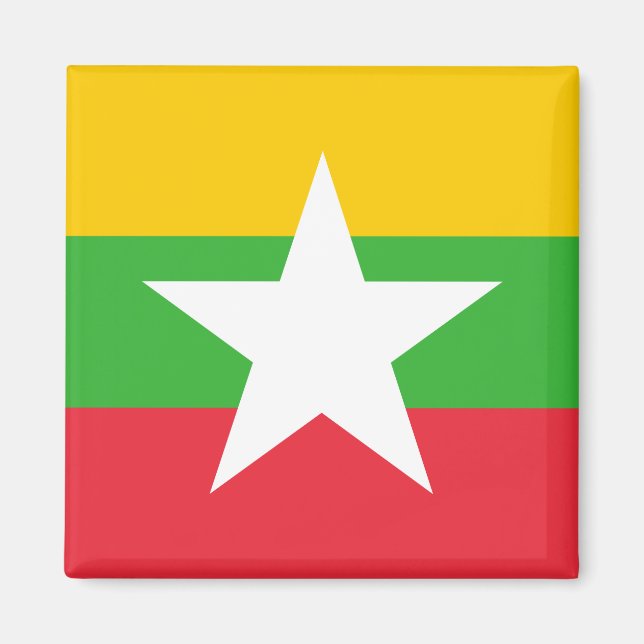 Aimant Drapeau du Myanmar (Devant)