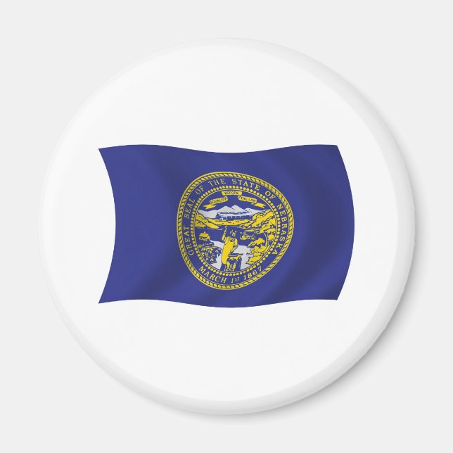 Aimant Drapeau du Nebraska (Devant)