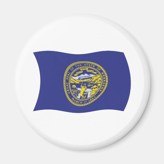 Aimant Drapeau du Nebraska (Devant)