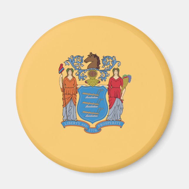 Aimant Drapeau du New Jersey (Devant)