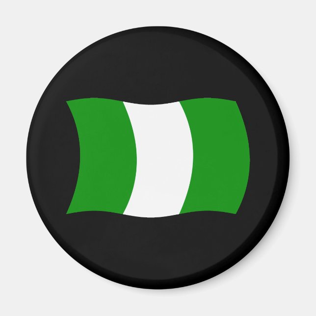 Aimant Drapeau du Nigéria (Devant)
