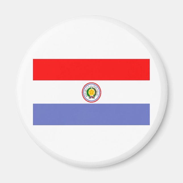 Aimant drapeau du Paraguay (Devant)
