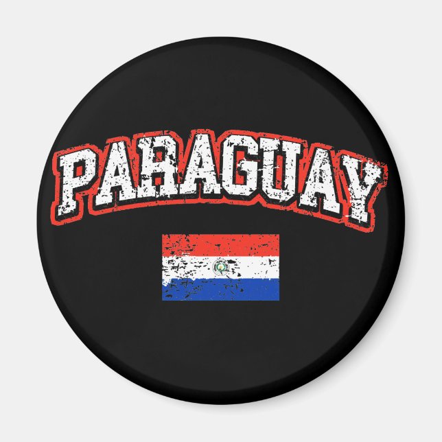 Aimant drapeau du Paraguay (Devant)