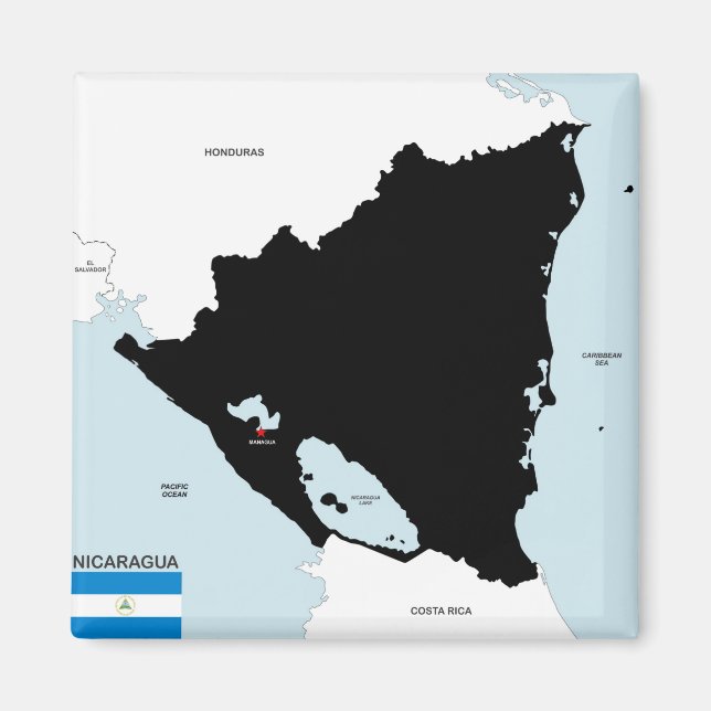 Aimant drapeau du pays du nicaragua (Devant)