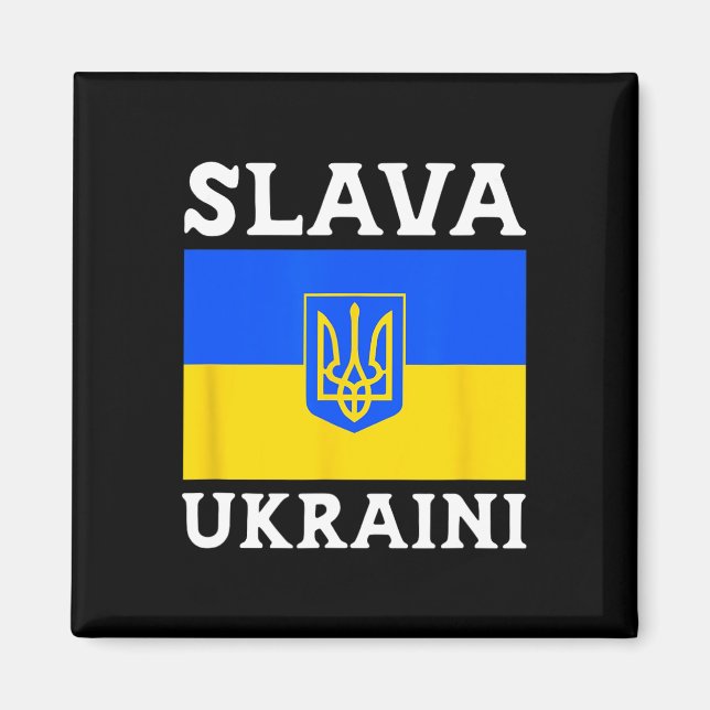 Aimant Drapeau du pays Ukraine Fierté Slava Ukraini 1  (Devant)