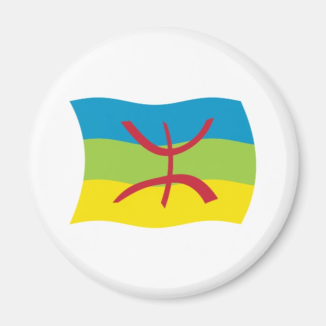 Aimant Drapeau du Peuple Berbère (Devant)