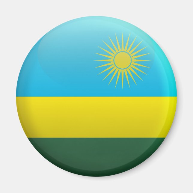 Aimant Drapeau du Rwanda (Devant)