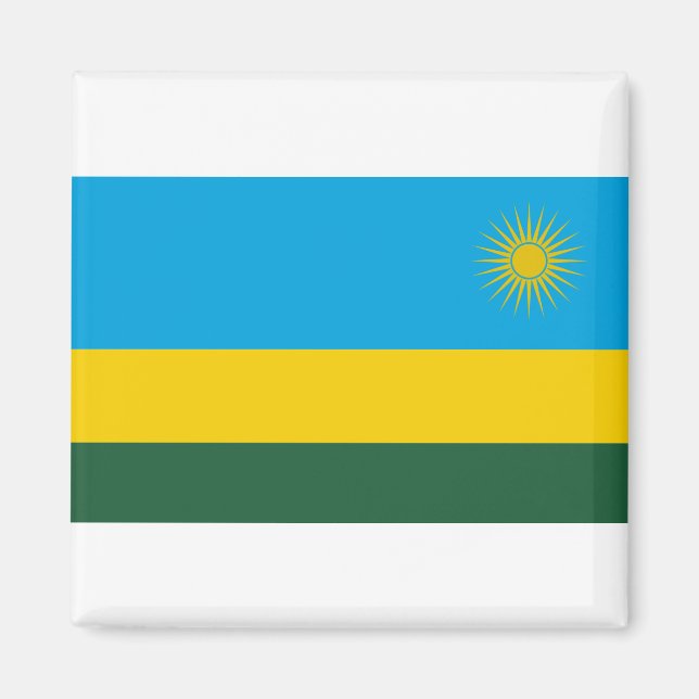 Aimant Drapeau du Rwanda (Devant)