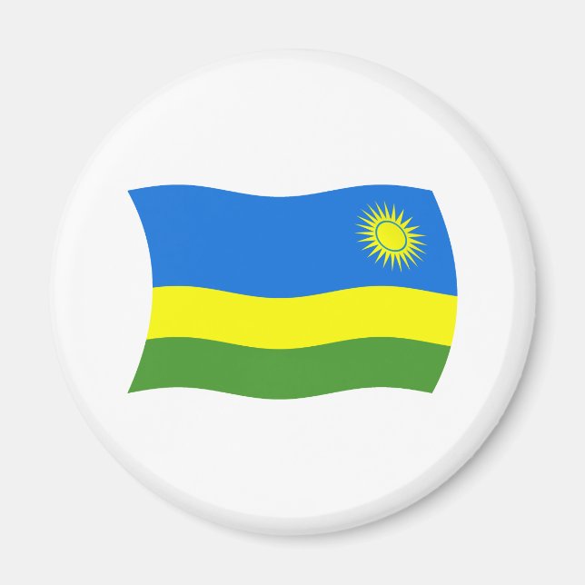 Aimant Drapeau du Rwanda (Devant)