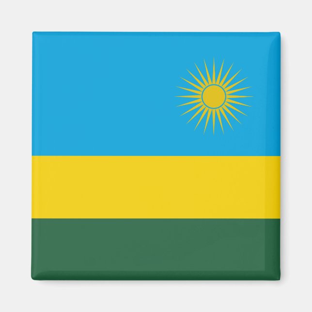 Aimant Drapeau du Rwanda (Devant)