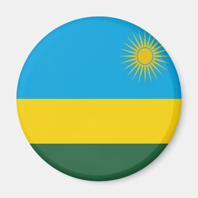 Aimant Drapeau du Rwanda (Devant)