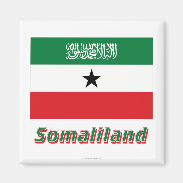 Aimant Drapeau du Somaliland portant le nom (Devant)