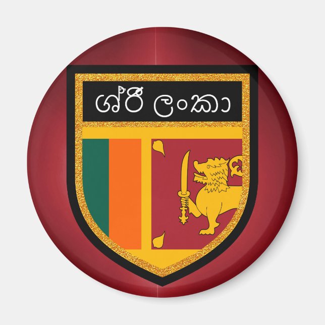 Aimant Drapeau du Sri Lanka (Devant)