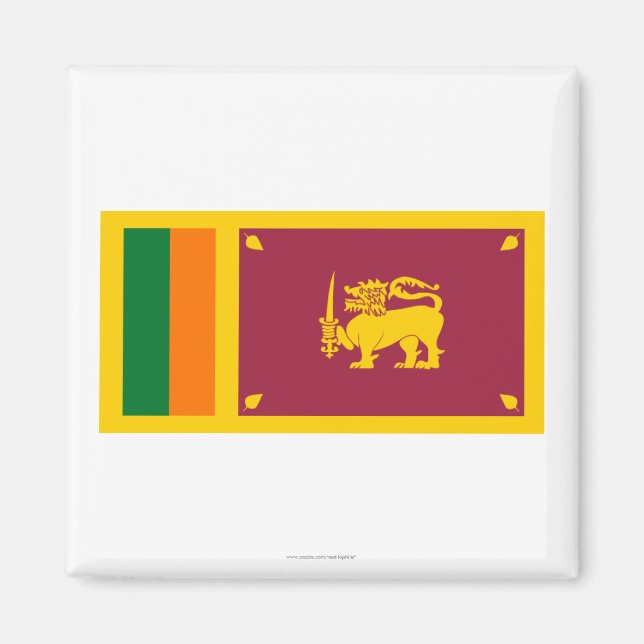 Aimant Drapeau du Sri Lanka (Devant)