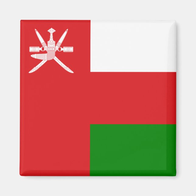 Aimant Drapeau du Sultanat d'Oman (Devant)