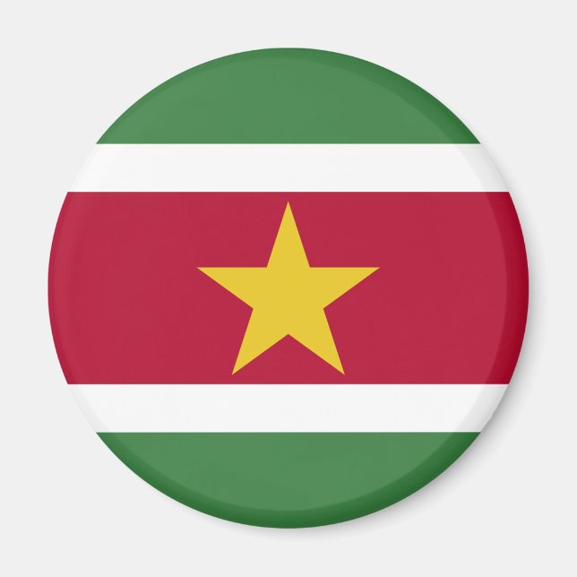 Aimant Drapeau du Suriname (Devant)