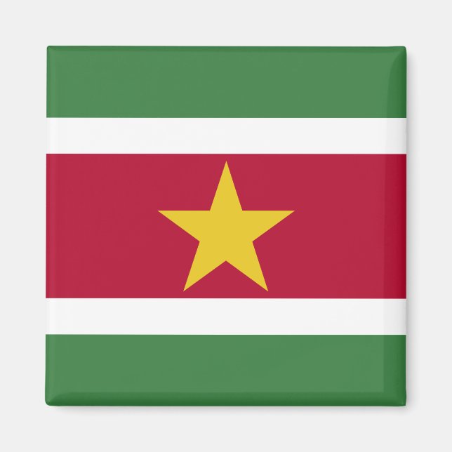 Aimant Drapeau du Suriname (Devant)