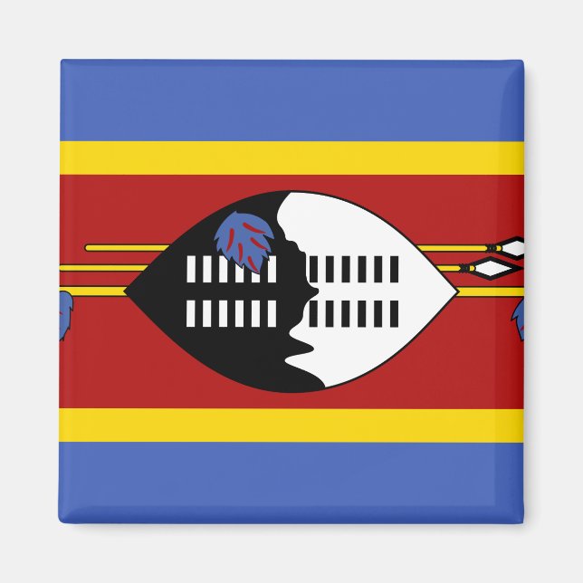 Aimant Drapeau du Swaziland (Devant)