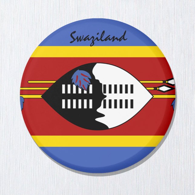 Aimant Drapeau du Swaziland et Afrique - fans de voyages/ (Créateur téléchargé)