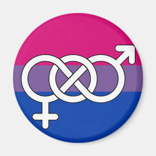 Aimant Drapeau du symbole de la fierté bisexuelle