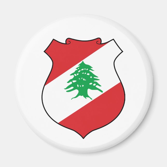 Aimant drapeau du symbole des armoiries du pays Liban (Devant)