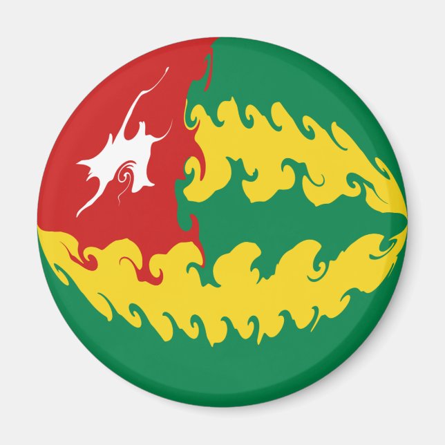 Aimant Drapeau du Togo (Devant)
