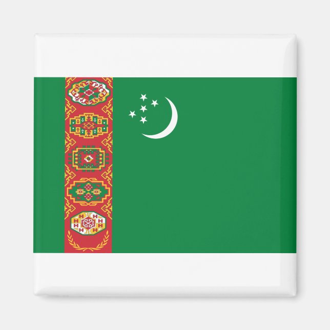 Aimant Drapeau du Turkménistan (Devant)