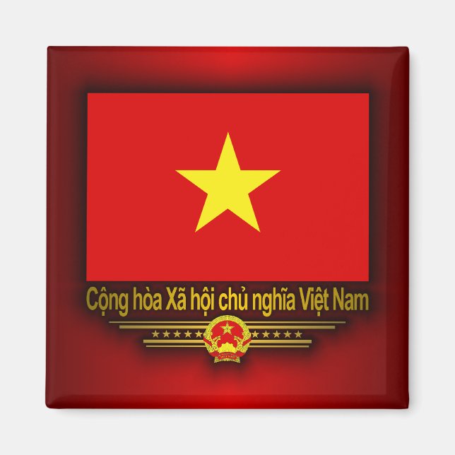 Aimant Drapeau du Vietnam (Devant)
