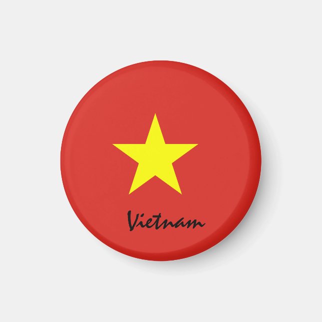 Aimant drapeau du Vietnam et vacances en Asie du Sud, voy (Devant)