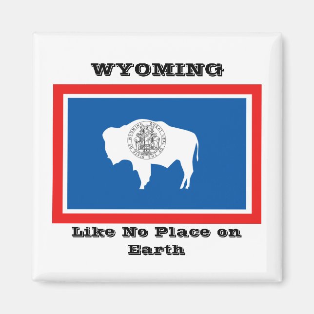 Aimant Drapeau du Wyoming (Devant)