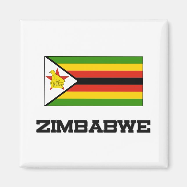 Aimant Drapeau du Zimbabwe (Devant)
