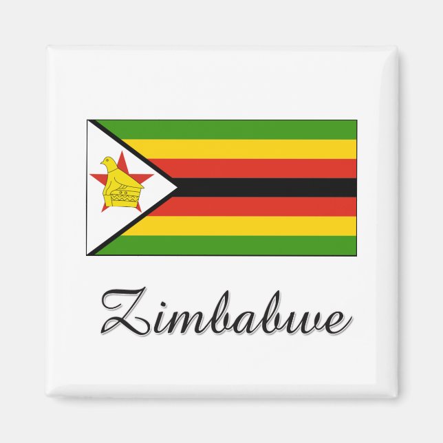 Aimant Drapeau du Zimbabwe (Devant)