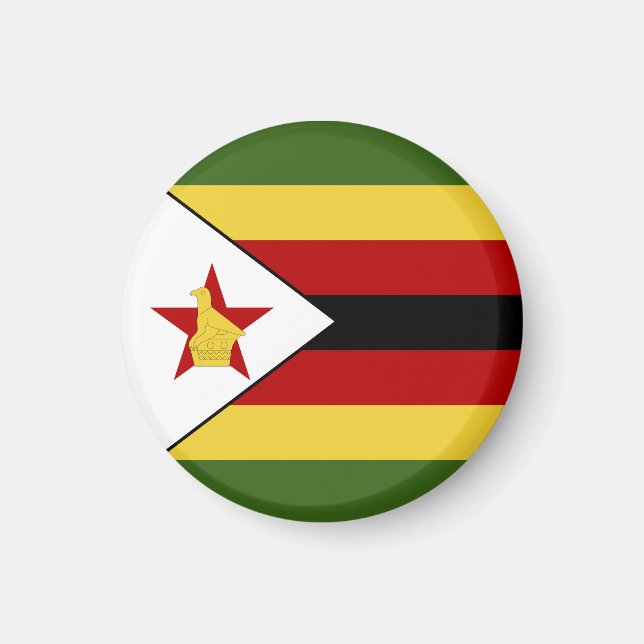 Aimant drapeau du Zimbabwe (Devant)