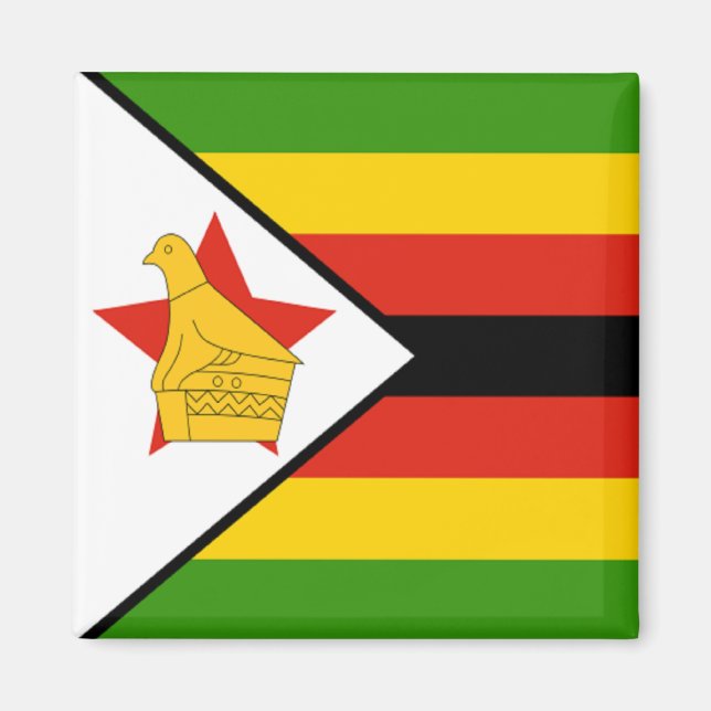 Aimant Drapeau du Zimbabwe (Devant)