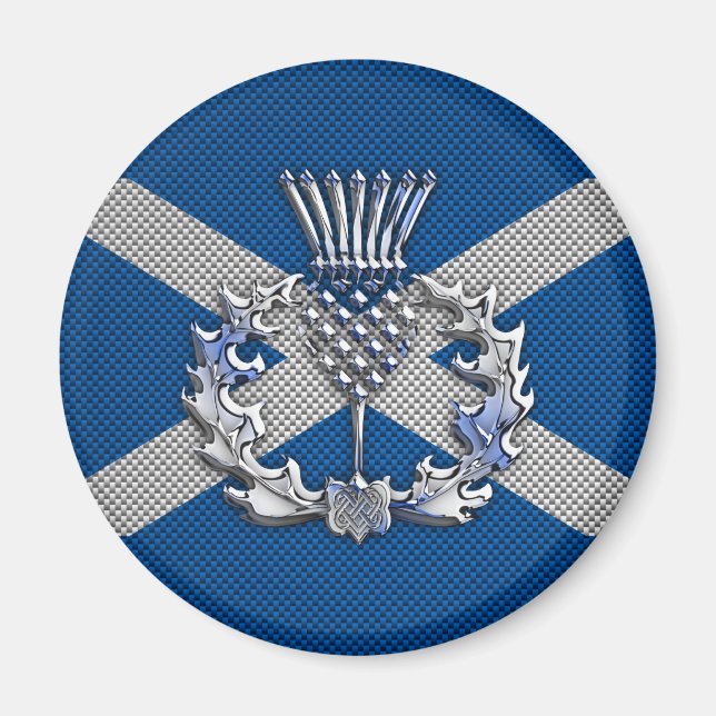 Aimant Drapeau écossais en fibre de carbone (Devant)