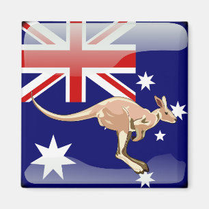 Aimant Drapeau en lustré australien