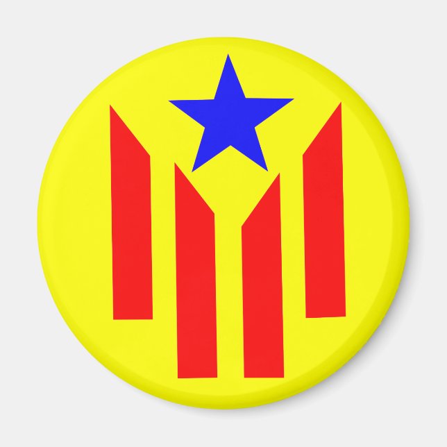Aimant Drapeau Estelada Catalanne (Devant)