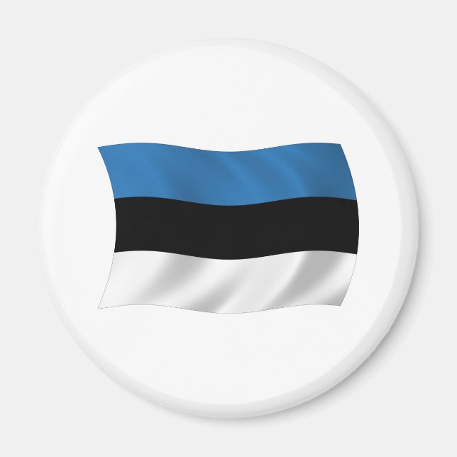 Aimant Drapeau Estonien (Devant)