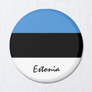 Aimant Drapeau estonien & Voyage Estonie, vacances/sports