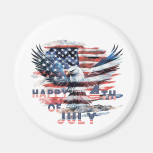 Aimant Drapeau et aigle des États-Unis. Indépendance
