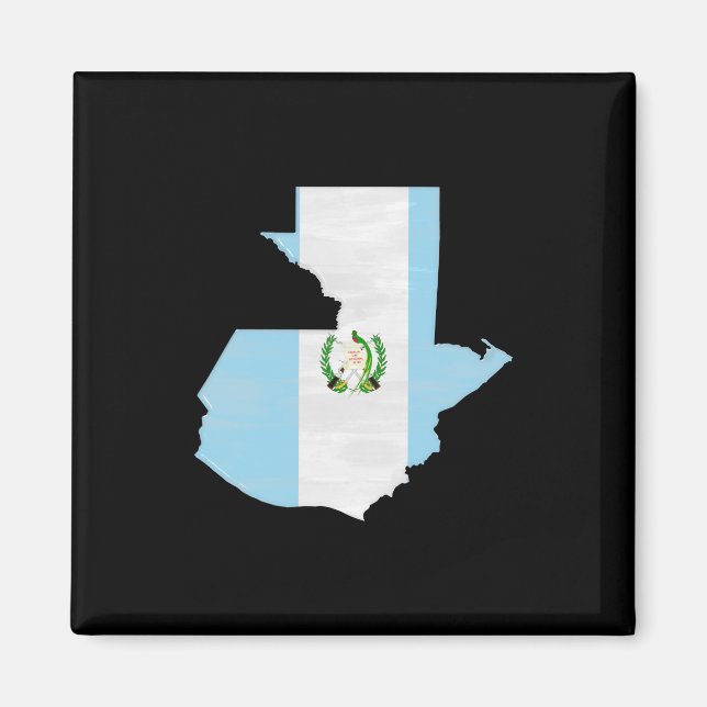 Aimant Drapeau et carte du Guatemala (Devant)
