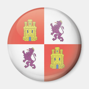 Aimant Drapeau et escudo Castille et de Leon