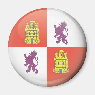 Aimant Drapeau et escudo Castille et de Leon