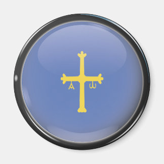 Aimant Drapeau et escudo d'Asturies