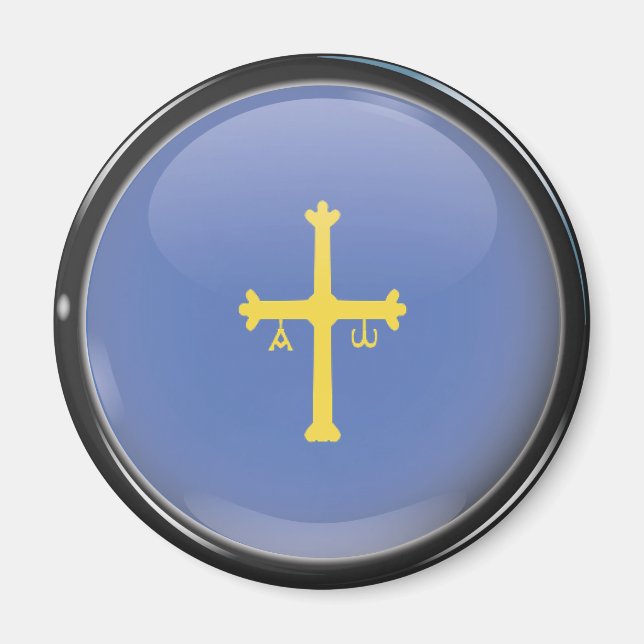 Aimant Drapeau et escudo d'Asturies (Devant)