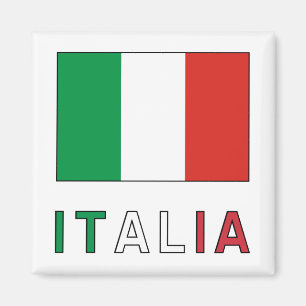 Aimant Drapeau et mot Italia