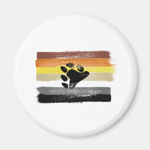 Aimant Drapeau et symbole de la fierté de l'ours peint