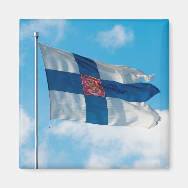 Aimant Drapeau finlandais (Devant)